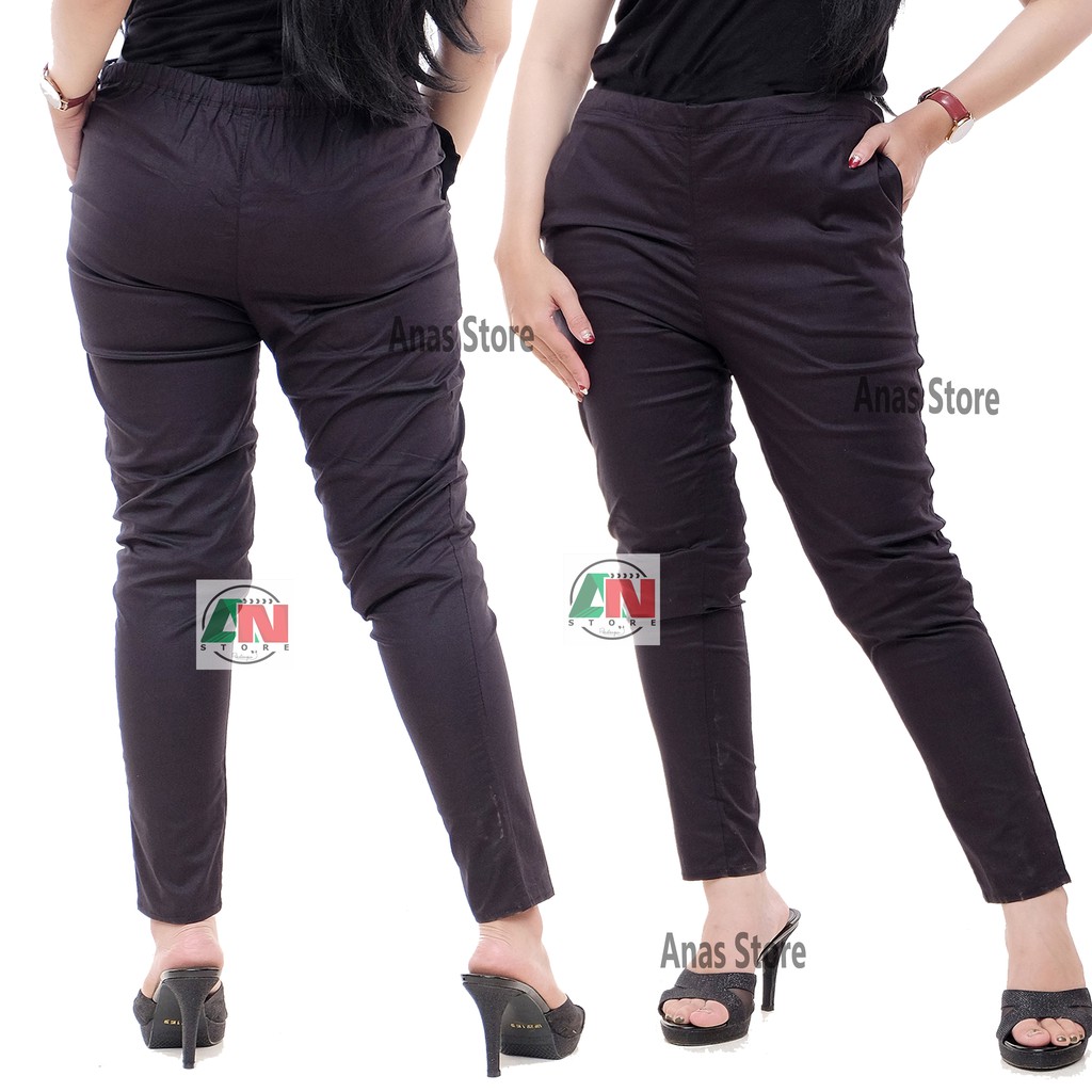 CELANA KATUN ANTI BEGAH JUMBO SIZE XXL  BASIC COTTON PANTS CELANA PANJANG STRETCH