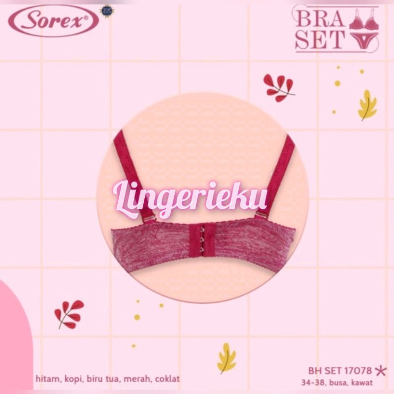 Bra Set Sorex Busa Berkawat 17078