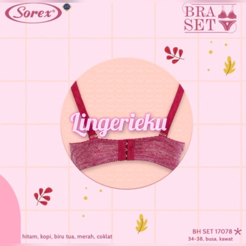 Bra Set Sorex Busa Berkawat 17078