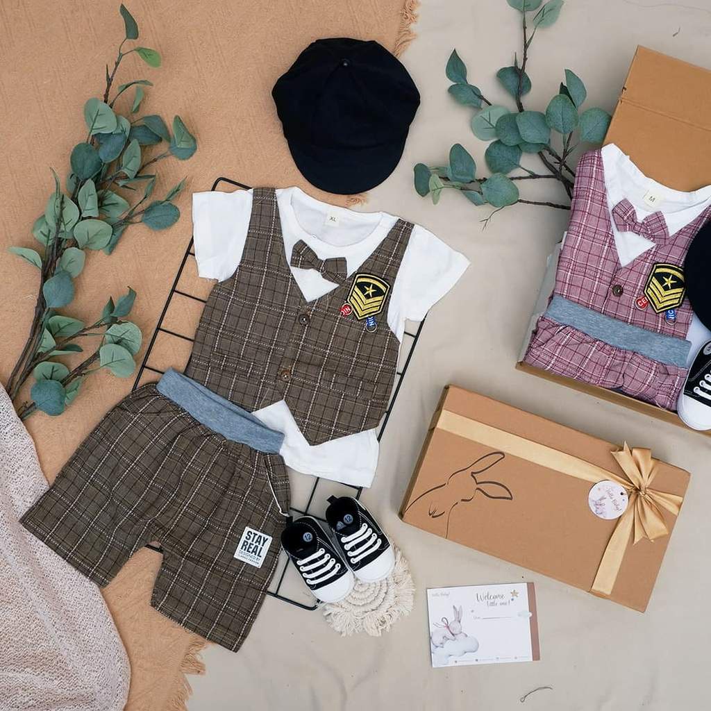 LIO036 Boys Baby Hampers 0-12 months/ Hampers bayi newborn/ Kado bayi/ baby boys gift set-Barret Brown