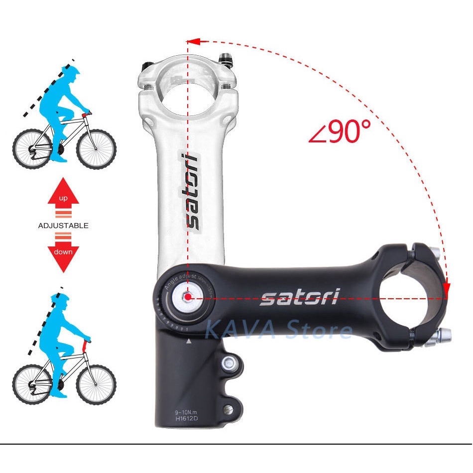 Stem Anti Pegal SATORI UP 2 Peninggi Stang Riser Adjustable Bisa Atur Kemiringan Stang Sepeda MTB To