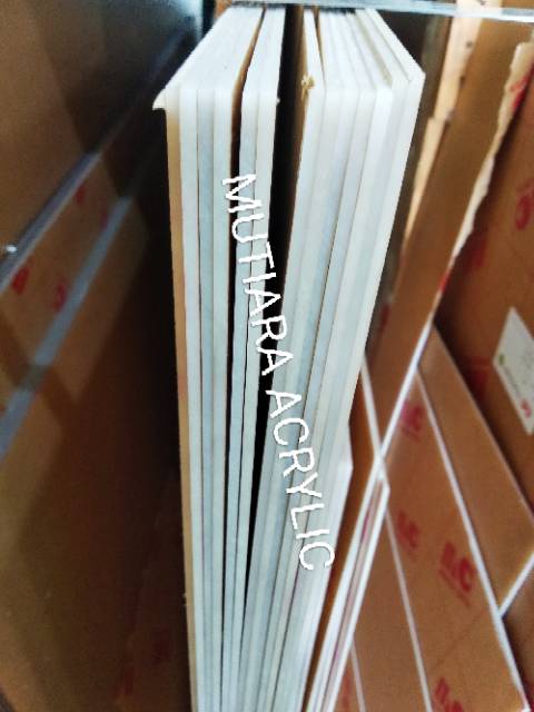 

gk Acrylic akrilik lembaran 3mm susu Ukuran A3 (42x30cm)