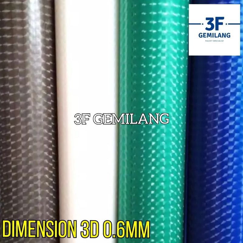 Fiber Plastik Penutup Pagar DIMENSION GLASS 3D Meteran