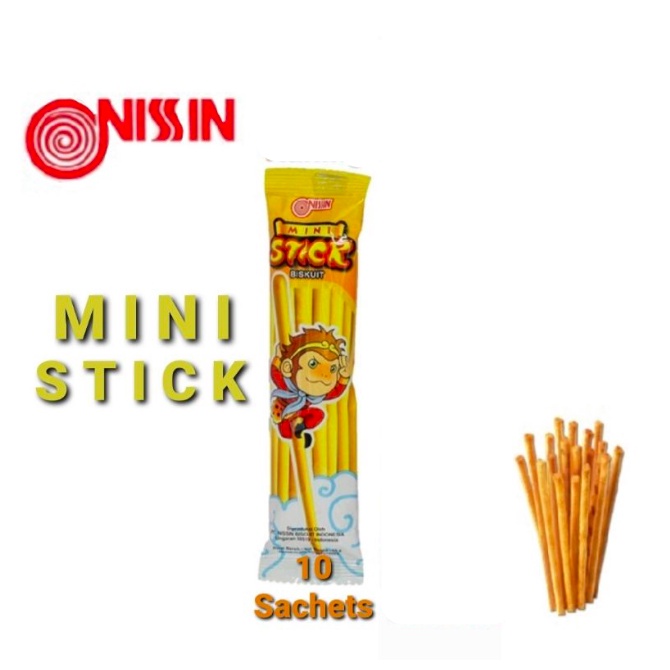 

Nissin Mini Stick Biskuit 10 pcs x 13 gram (1 pack isi 10 bungkus)