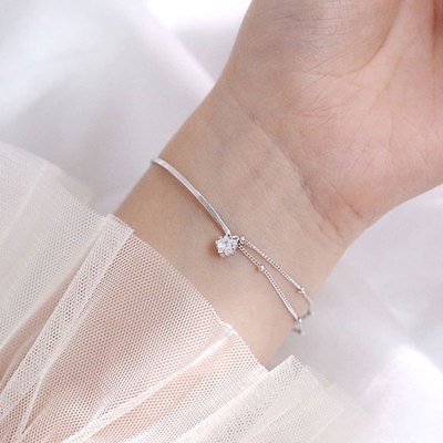 Korean Simple Shining Five-pointed Star, Day Breeze, Fresh and Versatile Design Double-layer Star Bracelet for Women