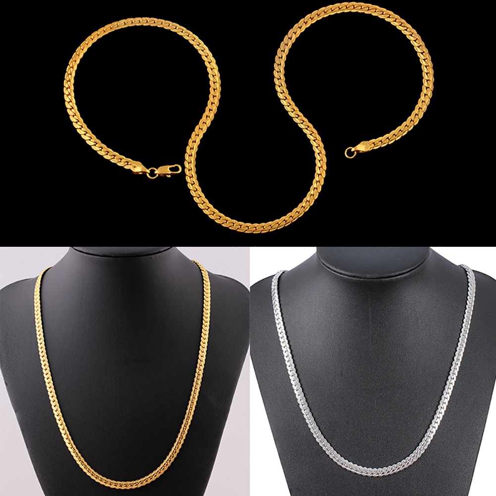 Hu Hu Hu Hu Hu Alat Bantu Pasang Kacamata♡ Kalung Rantai Flat Bahan Alloy Untuk Pria