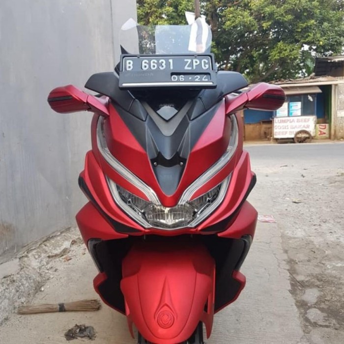 Modifikasi full body honda pcx lokal 2018-2020 model goldwings merah doff