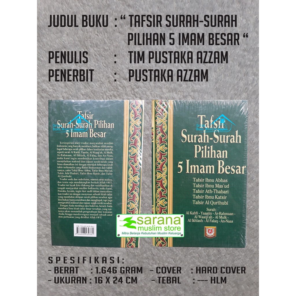 BUKU TAFSIR SURAT-SURAT PILIHAN 5 IMAM BESAR