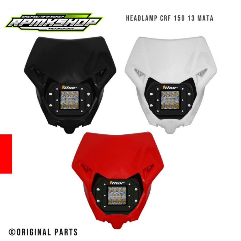 Reflektor Headlamp Batok Lampu Depan Trail CRF 150 L CRF 250 2018 12 LED 8 LED JELLY TERBARU