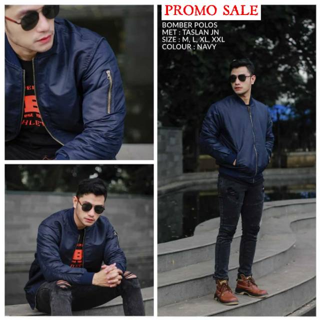 Bisa bayar di tempat - BOMBER POLOS PREMIUM