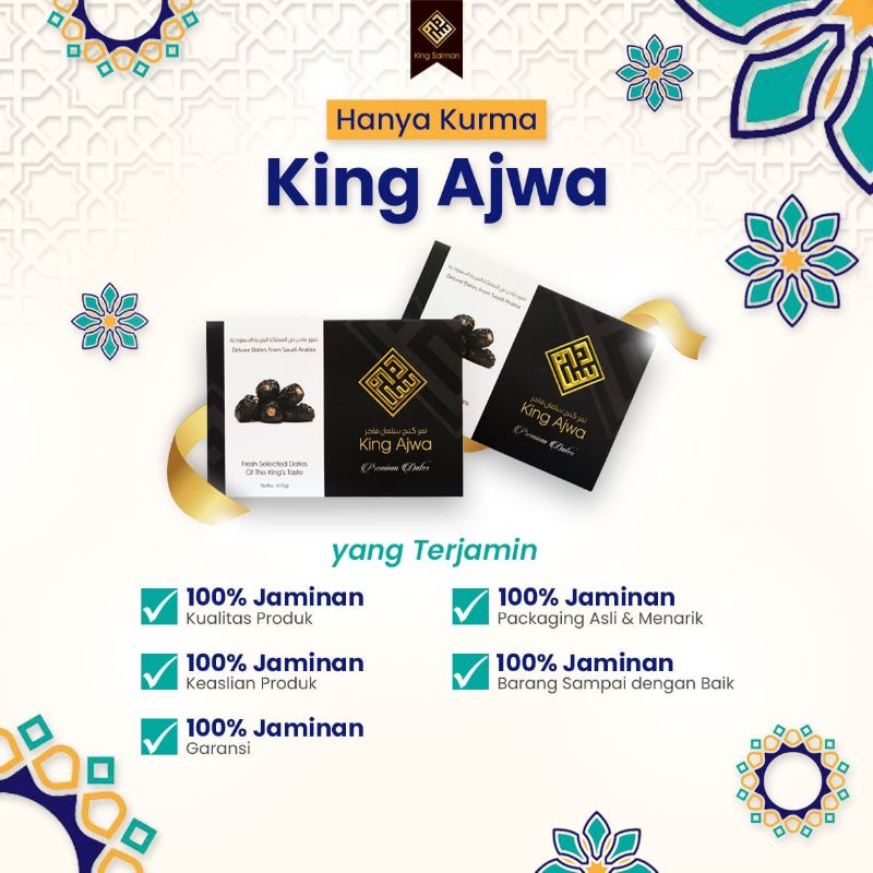 Kurma King Salman dan Kurma King Ajwa kurma premium ORI 100%