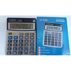 Kalkulator Dagang [BISA COD] Citizen CT 812BN 12 Digit 112 STEP CHEC K BIG DISPLAY / Kalkulator 816 C