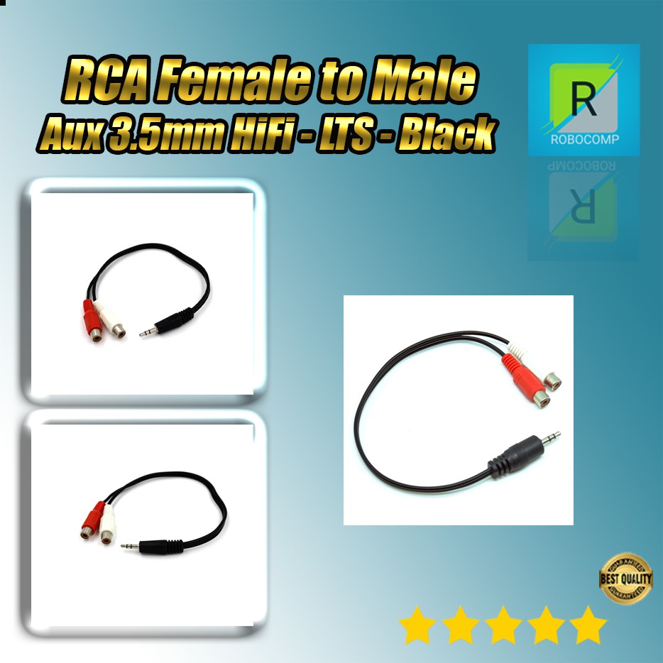 Kabel RCA Female to Male Aux 3.5mm HiFi