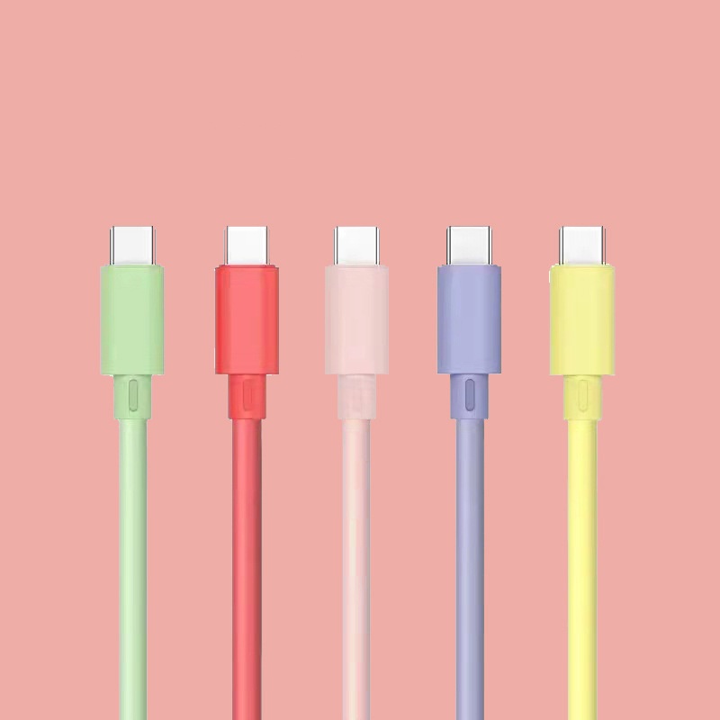 SAO - 5416 Kabel Data Type C Support Fast Charging / Kabel Data Lightning / Kabel Data Macaron / USB Type C &amp; Lightning