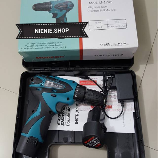 BOR CAS / BOR CORDLESS MODERN M-12VB (luar pulau JNE ONLY, pulau jawa dan bali bisa JNT)