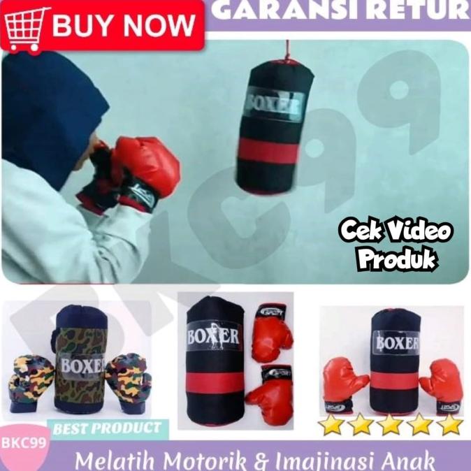 F91 Mainan Samsak Sarung Balon Tinju Tinjuan Boxing Anak Laki Laki