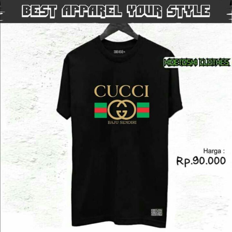 Kaos/T-shirt/Baju Gucci cuci plesetan