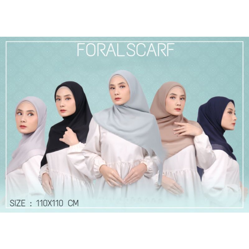 Hijab Segiempat Voal Ansania ForalScarf 110X110 CM-5