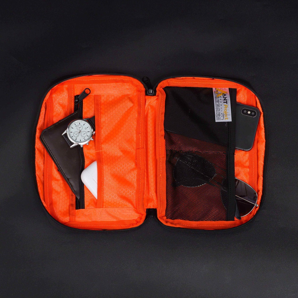 Handbag Pria Clutch Bag Waterproof Tas Tangan Gadget Pria Wanita Serba Guna Pouch Travel Organizer 3 in 1