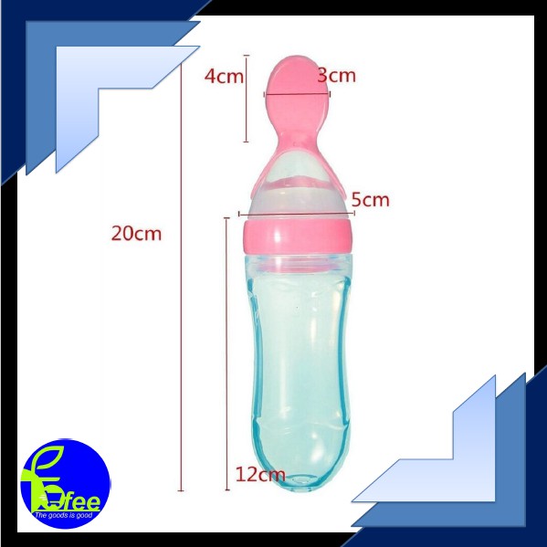 [IMPORT] - Botol Dot Silicone PP Sendok Makan Bayi 90ml