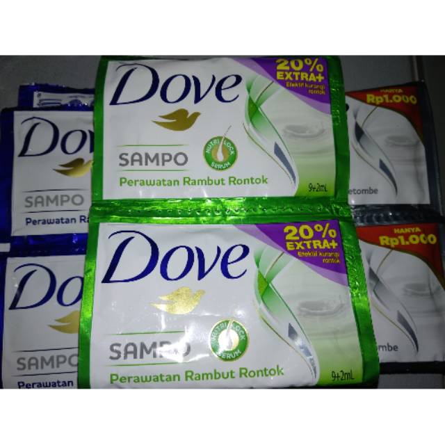Jual Shampoo / Conditioner Dove Sachet 1 Renceng Isi 12 x 9 ml Shopee