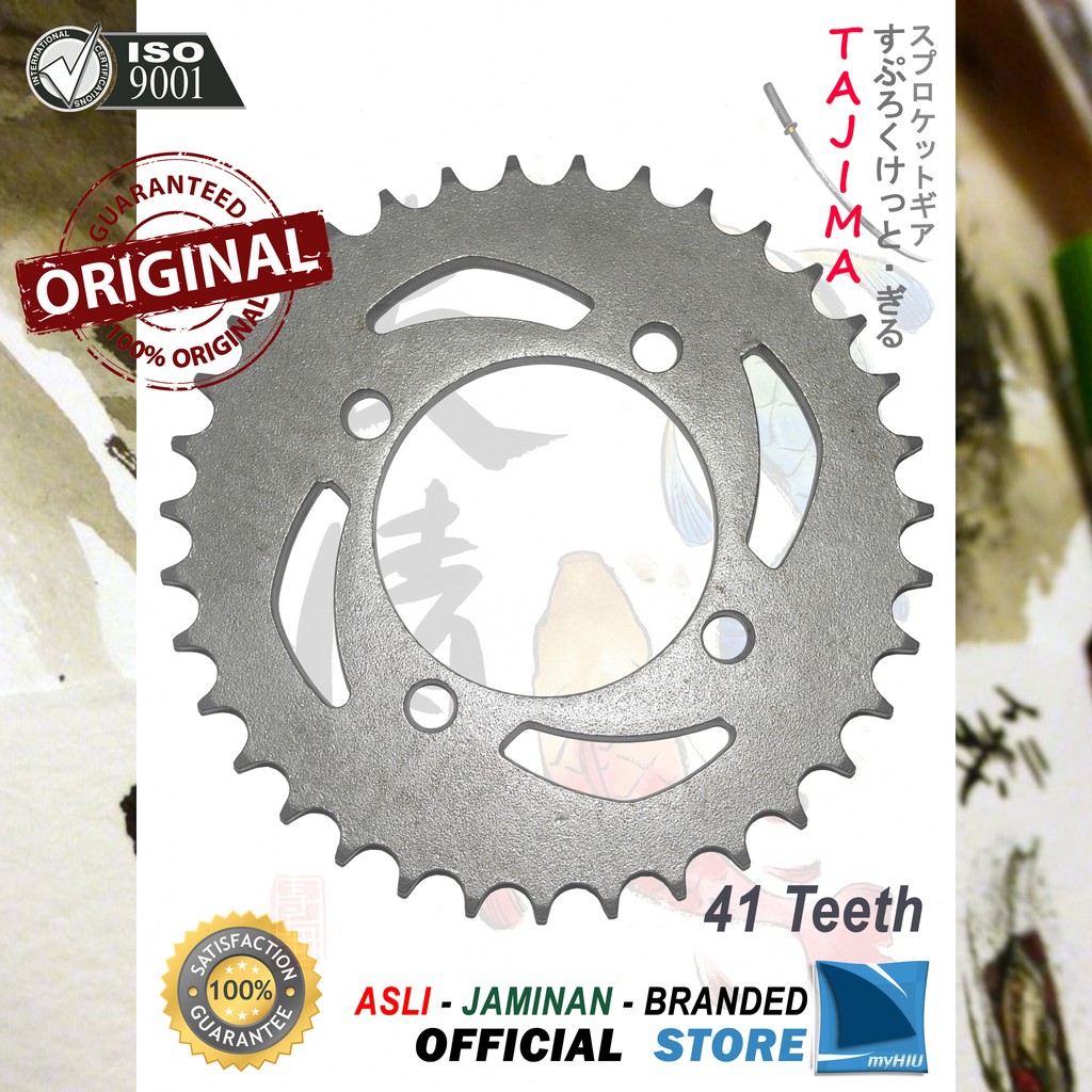 Gigi Tarik 39T ~ 53T YAMAHA RX 100, RXS, RXK, RX King Gir Belakang - Rear Sprocket Gear TAJIMA