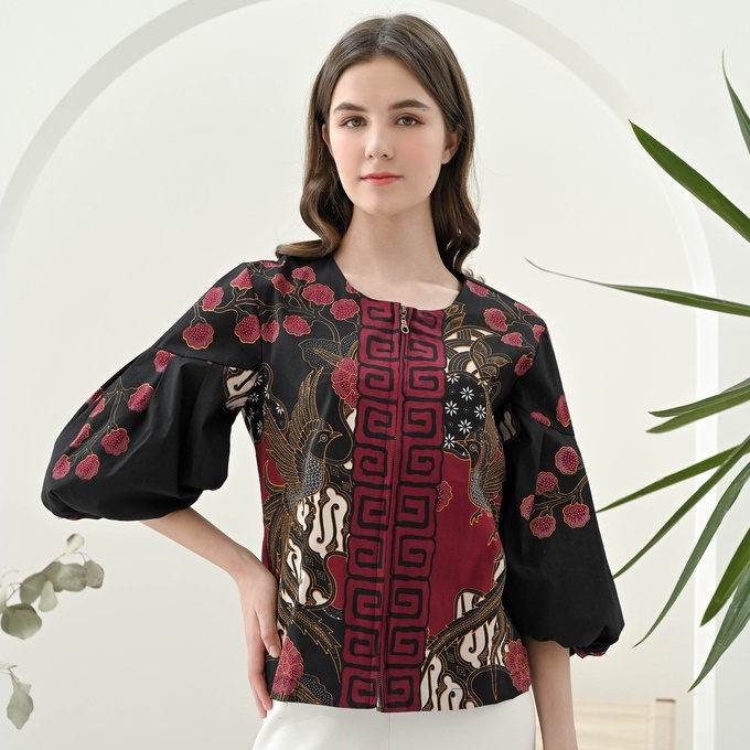 295 AAN -Blouse Batik Wanita/ Outer Batik/ Jaket Batik/ Batik Modern