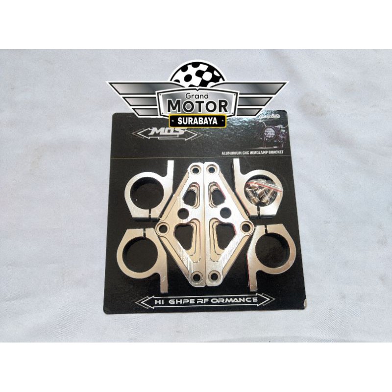 braket kupingan pangkon lampu pesek cincin model CNC super pesek GL MEGAPRO CB