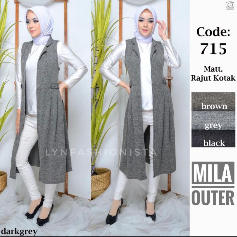 LYNFASHIONISTA-KARDIGAN WANITA RAJUT PREMIUM/OUTER MUSLIM RAJUT MURAH/MILA