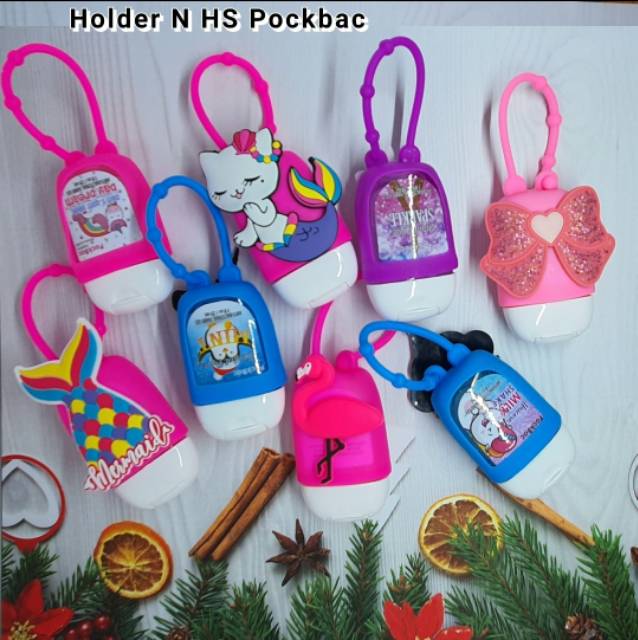 New Cartoon Holder for Pocketbac BBW - Fashion Hand Sanitizer 29ml bisa Gantung di Tas