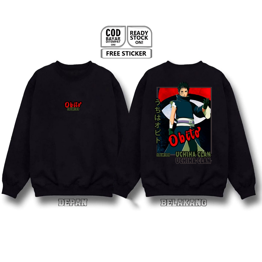 SWEATER OBITO UCHIHA CLAN NARUTO ANIME MANGA TOBI AKATSUKI SHARINGAN DEIDARA KAKASHI MADARA ZETSU SC