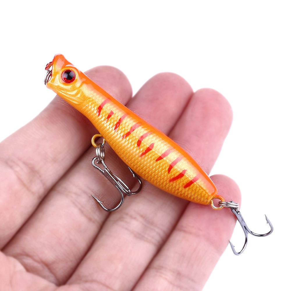 HENGJIA 15Pcs Popper Umpan Pancing Swimbait Fishing Lure Ikan Bass Bait Tackle