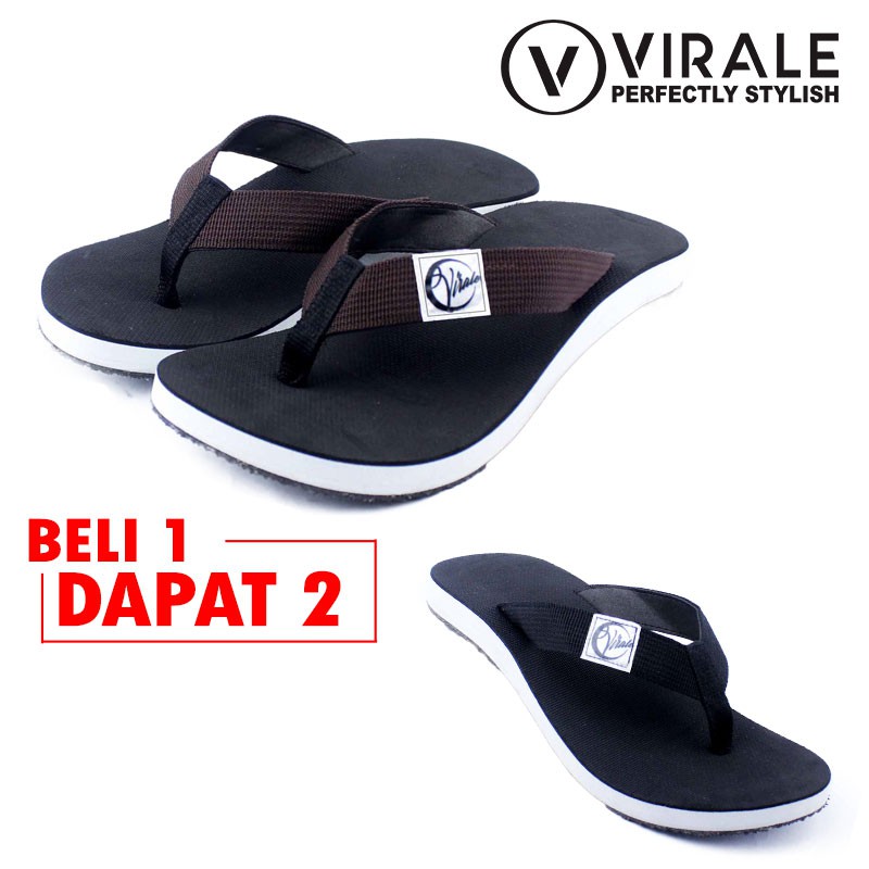 Sandal Jepit Pria Virale - Sandal Spons - Sandal Murah BELI 1 GRATIS 1 FT-VL CK