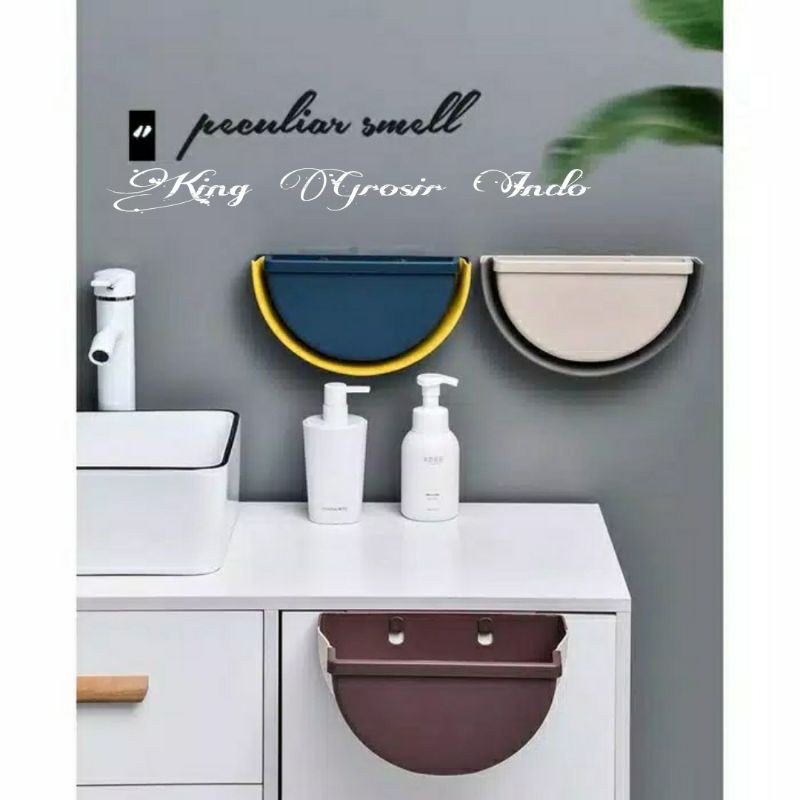 Tempat Sampah Mobil Dapur Toilet Gantung Lipat / Oval Foldable Kitchen Bin