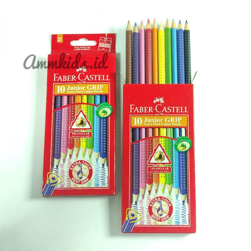 

Pensil Warna Junior Grip Faber Castell isi 10 untuk anak TK