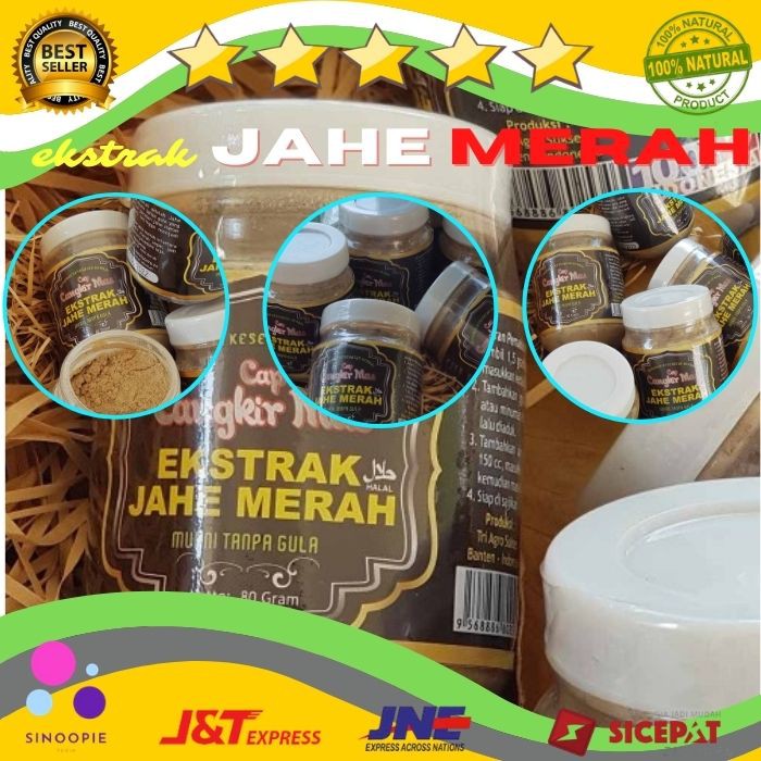 

Jahe Merah Ekstrak Murni Tanpa Gula Cap Cangkir Mas 100% Herbal Alami