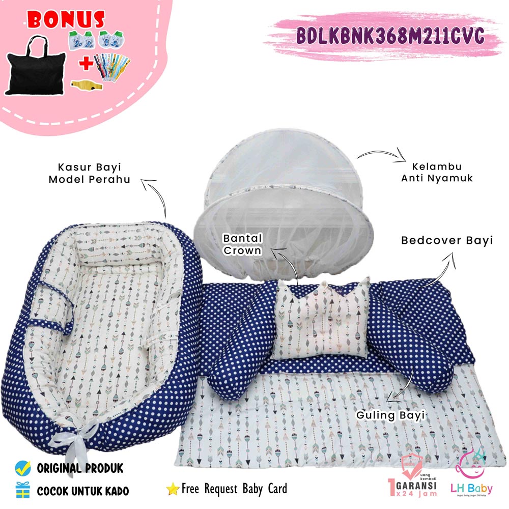 (PAKET HEMAT) Kasur Baby Nest Plus Bed Cover Kasur Bayi Perahu Tempat Tidur Bayi Kelambu Kekinian