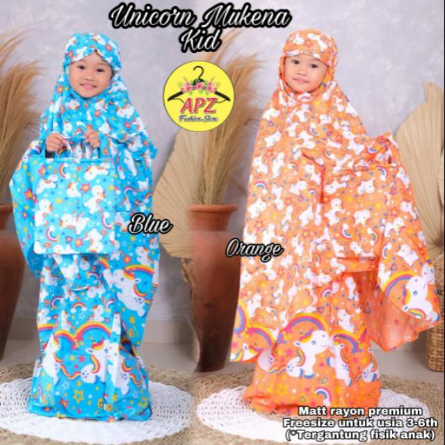 MUKENA ANAK - UNICORN MUKENA KIDS - MUKENA ANAK MOTIF