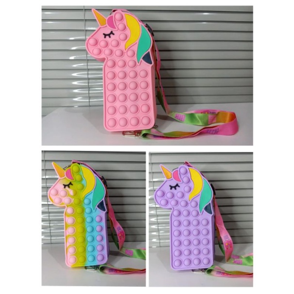 TAS POP IT UNICORN ANAK / TAS SELEMPANG ANAK UNICORN