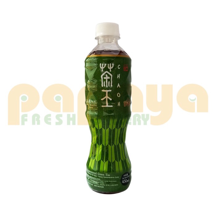 

kemasan-teh- chaoh unsweetened green tea with matcha 450 ml -teh-kemasan.