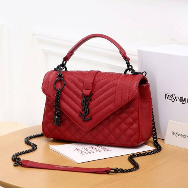 BEST SELLER TAS WANITA TAS Ysl classic collage monogram Black Hardware 9055-1 TAS BRANDED TAS IMPORT