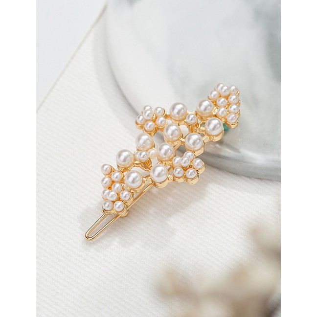 LRC Aksesories Rambut Fashion Gold Bow Love Hairpin F59913