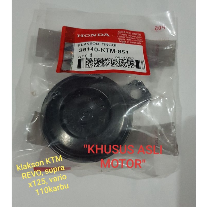 AHM KLAKSON KTM, original, revo, SUPRA X 125, VARIO 110 KARBU, spare part motor honda asli, 38110KTM