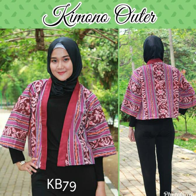 Terbaru Kimono Tenun Outer Blazer Outwear Cardigan Batik Sale