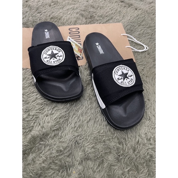 SANDAL PRIA WANITA  SLOP|SLIDE CONVERSE BLACK FREE PAPERBACK