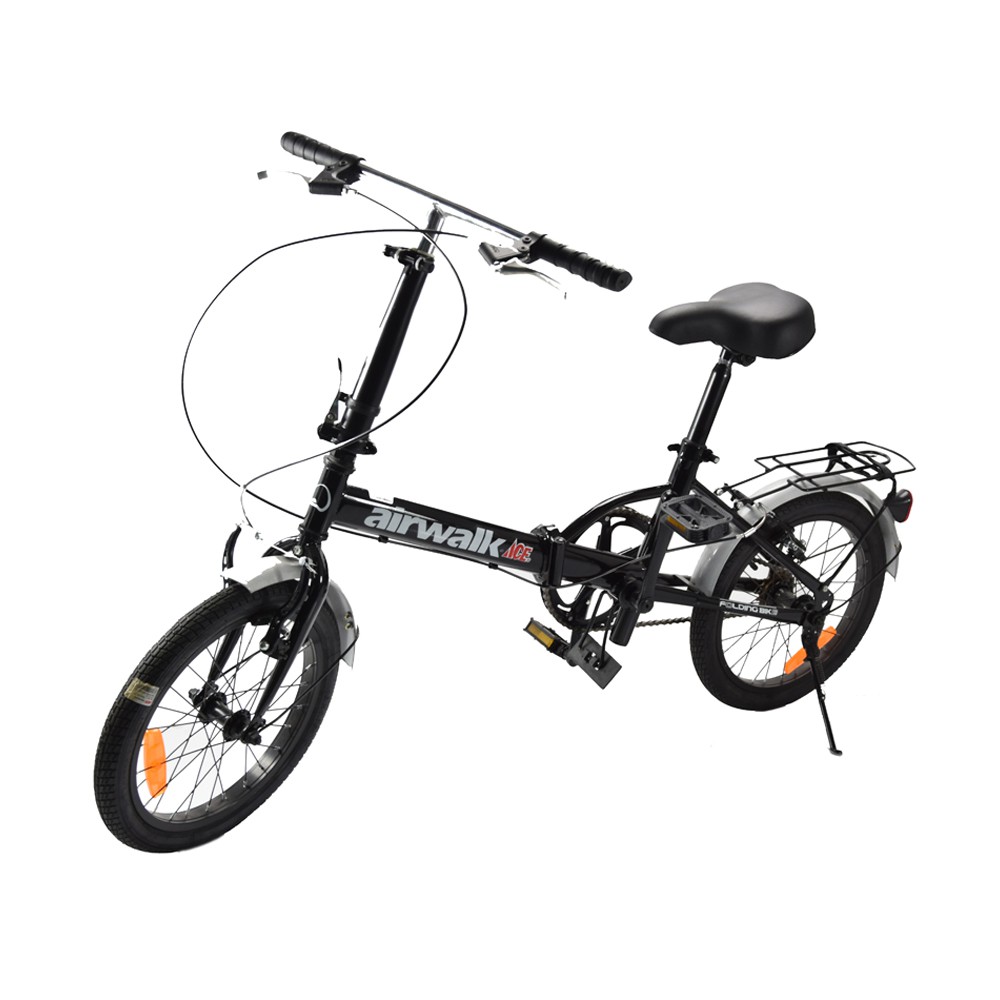 ACE - Airwalk Jedi Sepeda Lipat 16 Inci 1-Speed - Hitam-1