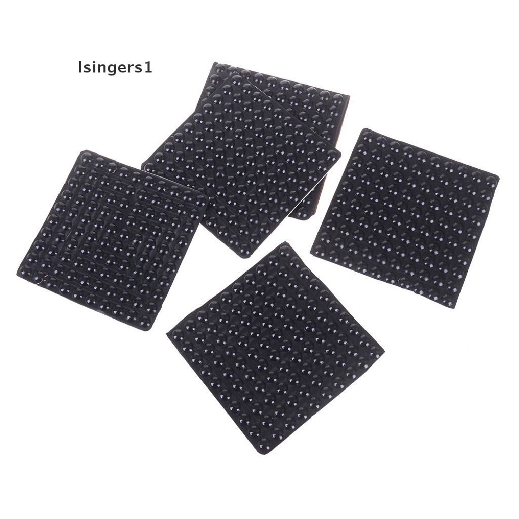 (lsingers1) 100pcs / Set Pad / Bantalan Penyangga Pintu Bentuk Setengah Lingkaran Bahan Karet Warna Hitam