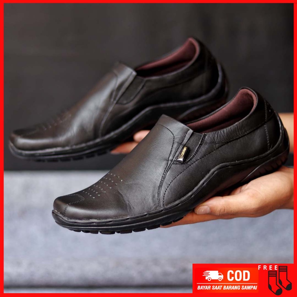 MOLK|Sepatu Formal Casual Pria Slip On Kulit Asli CVNY Original Handmade Sepatu Pria Kantor