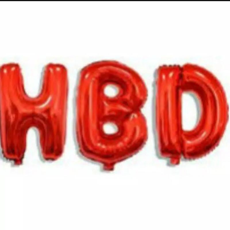 Balon huruf satu set HBD ( Garansi, bocor uang kembali)