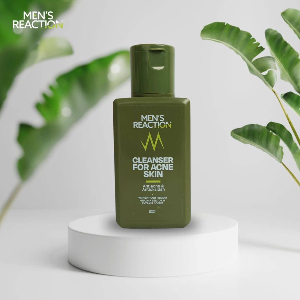 Sabun Jerawat MENS REACTION Acno Clean Liquid Anti Bakteri Pembersih Pencerah Pemutih Wajah Pria  Penghilang Bekas Jerawat Flek Hitam Nature Reaction Crystal Bright Serum Pria Wanita original